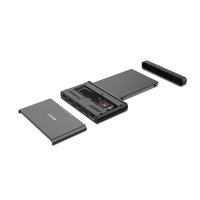 Lindy 43359, SSD, Serial ATA III, M.2, USB 3.2 Gen 2 (3.1 Gen 2) Type-C, Schwarz, Aluminium, Kunststoff