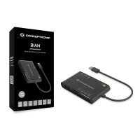 Conceptronic BIAN All-in-One Smart-ID Kartenleser, USB...