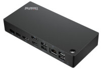 Lenovo ThinkPad Universal USB-C Smart Dock, Kabelgebunden, Thunderbolt 4, 1000 Mbit/s, Schwarz, 4K Ultra HD, 3840 x 2160 Pixel