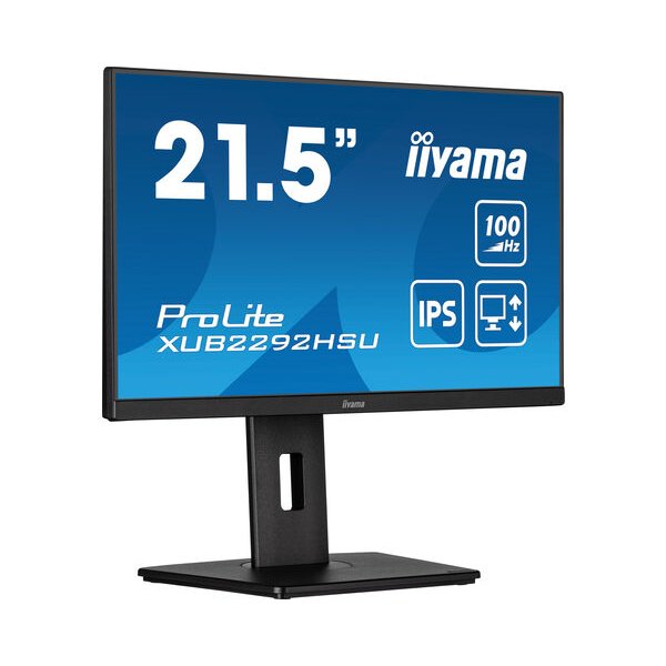 Iiyama ProLite XUB2292HSU-B6, 55,9 cm (22"), 1920 x 1080 Pixel, Full HD, LED, 0,4 ms, Schwarz