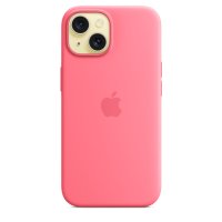 Apple iPhone 15 Silikon Case mit MagSafe – Pink, Cover, Apple, iPhone 15, 15,5 cm (6.1"), Pink