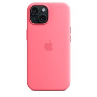 Apple iPhone 15 Silikon Case mit MagSafe – Pink, Cover, Apple, iPhone 15, 15,5 cm (6.1"), Pink