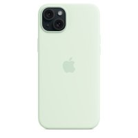 Apple iPhone 15 Plus Silikon Case mit MagSafe – Blassmint, Cover, Apple, iPhone 15 Plus, 17 cm (6.7"), Mintfarbe