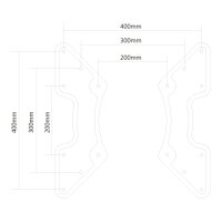 Neomounts Vesa-Platte, Schwarz, 35 kg, 200 x 200,400 x 400 mm, 152,4 cm (60"), 68,6 cm (27"), 27 - 60"