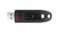 SanDisk Ultra, 256 GB, USB Typ-A, 3.2 Gen 1 (3.1 Gen 1), 100 MB/s, Dia, Schwarz