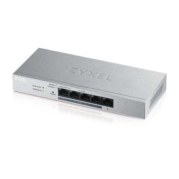 ZyXEL GS1200-5HP v2, Managed, Gigabit Ethernet (10/100/1000), Vollduplex, Power over Ethernet (PoE)