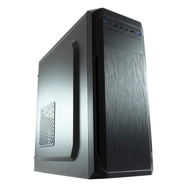 LC-Power 7039B, Midi Tower, PC, Schwarz, ATX, micro ATX, Mini-ITX, Metall, Kunststoff, 14,5 cm