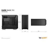 Be Quiet! Dark Base 701 Black, Midi Tower, PC, Schwarz,...