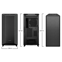 Be Quiet! Dark Base 701 Black, Midi Tower, PC, Schwarz, ATX, EATX, micro ATX, Mini-ITX, Acrylnitril-Butadien-Styrol (ABS), Glas, Stahl, Multi