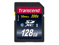 Transcend 128GB SDXC Class 10, 128 GB, SDXC, Klasse 10, Blau