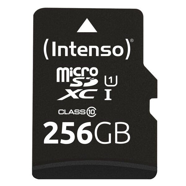 Intenso microSD 256GB UHS-I Perf CL10| Performance, 256 GB, MicroSD, Klasse 10, UHS-I, 90 MB/s, Class 1 (U1)