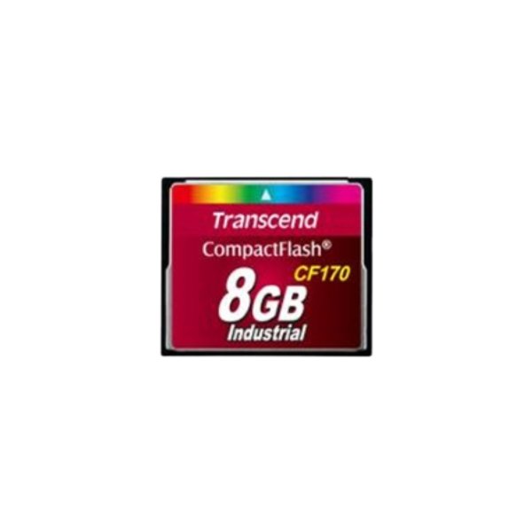 Transcend CF170, 8 GB, Kompaktflash, MLC, 90 MB/s, 60 MB/s, Hitzebeständig, Schockresistent