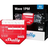 Shelly Qubino Wawe 1PM, Intelligenter Schalter, Kunststoff, 25 dBmW, Z-Wave, 868,4 MHz, 40 m