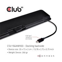 Club 3D USB Type C 3.2 Gen1 Triple Display Dynamic PD Charging Dock 100W PD Power charger, Andocken, USB 3.2 Gen 1 (3.1 Gen 1) Type-C, Schwarz, Lenovo Dell Acer Asus. MSI. Toshiba Apple HP Razer, Meets ROHS, FCC, and CE EMI requirements