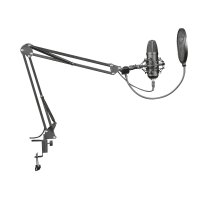 Trust GXT 252+ Emita Plus, Studio-Mikrofon, Kardioide, Kabelgebunden, USB, Schwarz, 2,9 m