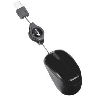 Targus Compact Blue Trace Mouse, Beidhändig, Blue Trace, USB Typ-A, 1000 DPI, Schwarz