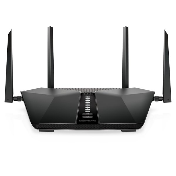 Netgear Nighthawk AX5400, Wi-Fi 6 (802.11ax), Dual-Band (2,4 GHz/5 GHz), Eingebauter Ethernet-Anschluss, Schwarz, Tabletop-Router