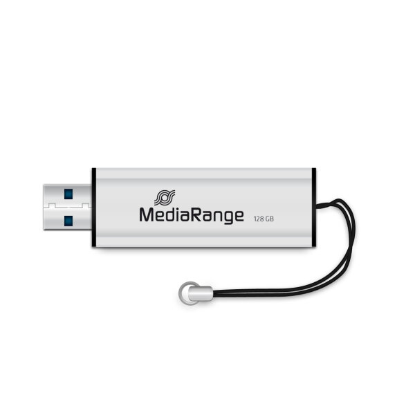 MEDIARANGE MR918, 128 GB, USB Type-A / Micro-USB, 3.2 Gen 1 (3.1 Gen 1), 80 MB/s, Dia, Schwarz, Silber