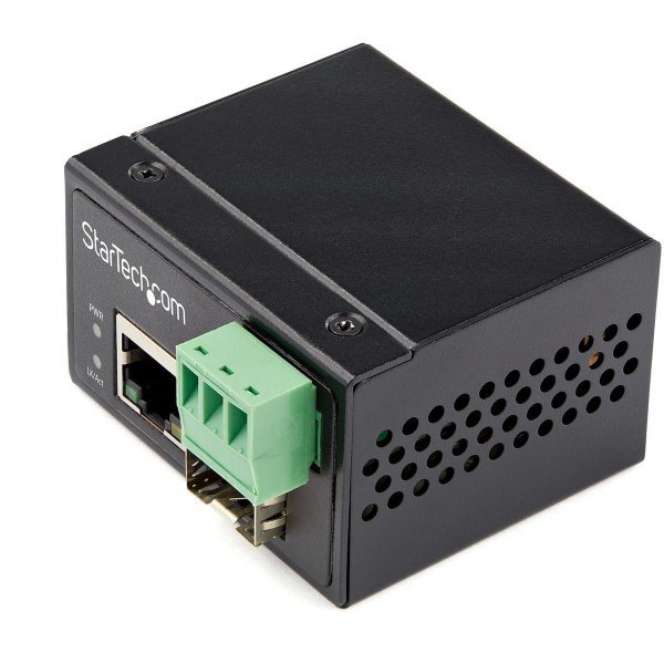 StarTech.com Industrial Media Converter - 100 Mbit/s Medienkonverter LWL Kupfer - Singlemode-/Multimode Glasfaser auf Kupfer Netzwerk - 12-56 V DC - IP-30/-40°C bis 75°C, 100 Mbit/s, 10Base-T, 100Base-TX, 100Base-FX, IEEE 802.3, IEEE 802.3u, IEEE