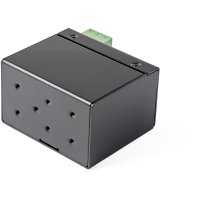 StarTech.com PoE + Industrial Media Converter 30W - Medienkonverter LWL Kupfer - Singlemode-/Multimode Glasfaser auf Kupfer Gigabit Ethernet - Mini/Kompaktgröße - IP-30/ -40°C bis 75°C, 1000 Mbit/s, IEEE 802.3, IEEE 802.3u, IEEE 802.3z, Voll, SFP,