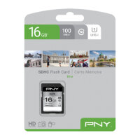 PNY Elite, 16 GB, SDHC, Klasse 10, UHS-I, Class 1 (U1),...