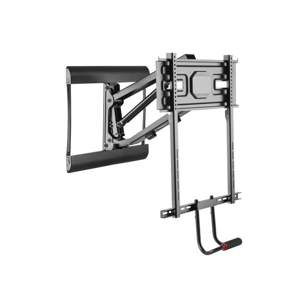 Equip 43 "-70" Pull-Down-TV-Wandhalterung, 200 x 200 mm, 600 x 400 mm, -5 - -12°, -30 - 30°, Kunststoff, Stahl, Schwarz