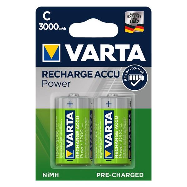 Varta -56714B, Wiederaufladbarer Akku, C, Nickel-Metallhydrid (NiMH), 1,2 V, 2 Stück(e), 3000 mAh