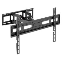 Manhattan TV-Wandhalterung, neigbar, schwenkbar und horizontal nachjustierbar, 100 x 100 mm, 600 x 400 mm, -15 - 3°, -60 - 60°, Stahl, Schwarz