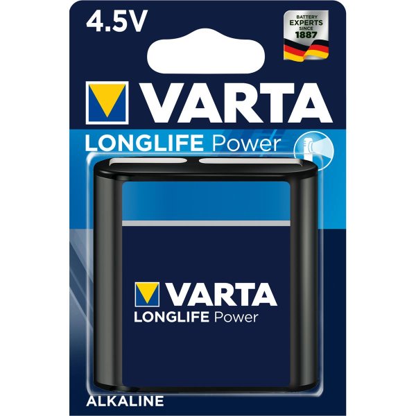 Varta -4912/1, Einwegbatterie, Alkali, 4,5 V, 1 Stück(e), Schwarz, 67 mm