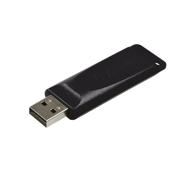 Verbatim Slider - USB-Stick 32 GB - Schwarz, 32 GB, USB Typ-A, 2.0, 10 MB/s, Dia, Schwarz