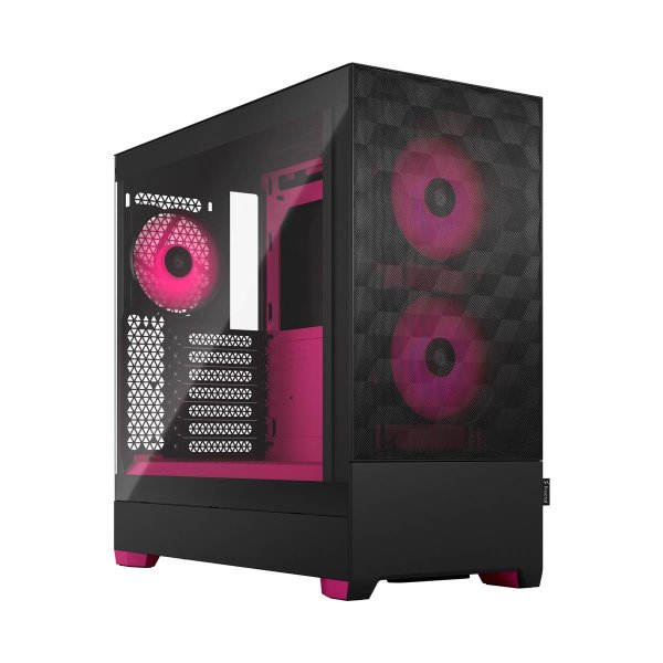 Fractal Design Pop Air, Tower, PC, Schwarz, Magenta, ATX, micro ATX, Mini-ITX, Stahl, Gehärtetes Glas, Multi