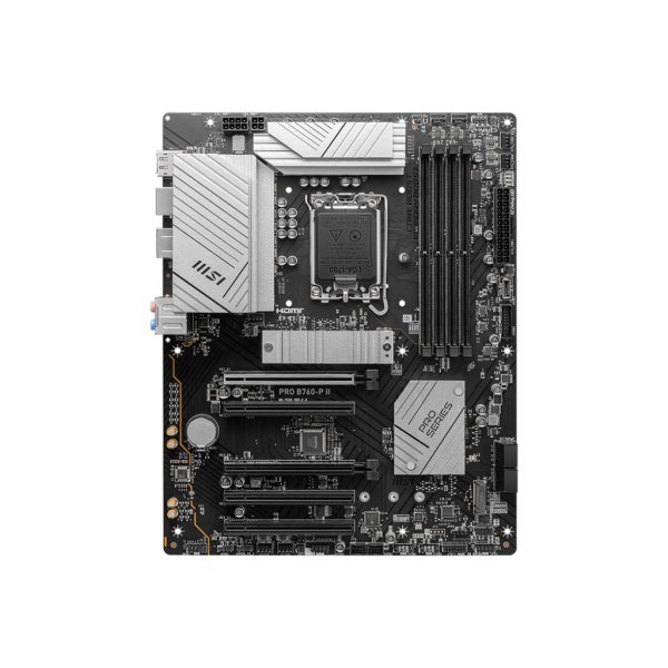 MSI PRO B760-P II, Intel, LGA 1700, Intel® Celeron®, Intel® Core™ i3, Intel® Core™ i5, Intel® Core™ i7, Intel® Pentium® Gold, 256 GB, DDR5-SDRAM, 256 GB