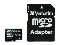 Verbatim Premium, 16 GB, MicroSDHC, Klasse 10, 10 MB/s,...