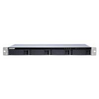 QNAP TL-R400S, HDD / SSD-Gehäuse, 2.5/3.5", Serial ATA III, 6 Gbit/s, Hot-Swap, Schwarz, Grau