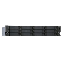 QNAP TL-R1200S-RP, HDD / SSD-Gehäuse, 2.5/3.5", Serial ATA III, 6 Gbit/s, Hot-Swap, Schwarz, Grau