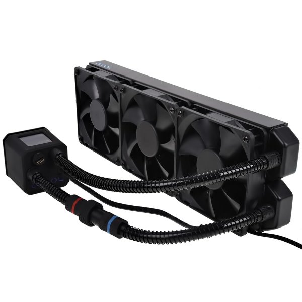 Alphacool Eisbaer 360 CPU, All-in-One-Flüssigkeitskühler, 12 cm, 29 dB, 63,85 cfm, 108 m³/h, Schwarz