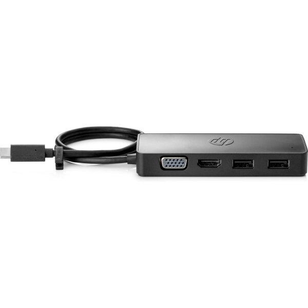 HP USB-C Reisehub G2, USB 3.2 Gen 1 (3.1 Gen 1) Type-C, 90 W, Schwarz, 60 Hz, HDMI, USB 3.2 Gen 1 (3.1 Gen 1) Type-A, VGA, Taiwan