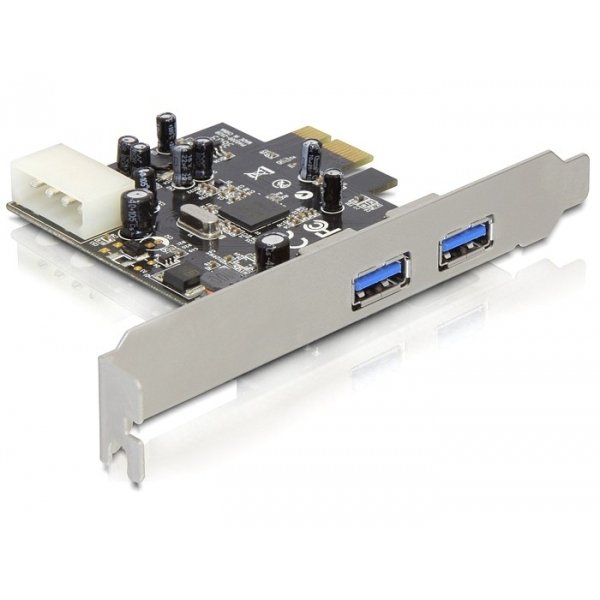 Delock USB 3.0 PCI Express Card, PCIe, USB 3.2 Gen 1 (3.1 Gen 1), Schwarz, Silber, NEC, 5000 Mbit/s, Kabelgebunden