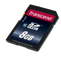 Transcend TS8GSDHC10, 8 GB, SDHC, Klasse 10, NAND, 30 MB/s, Schwarz