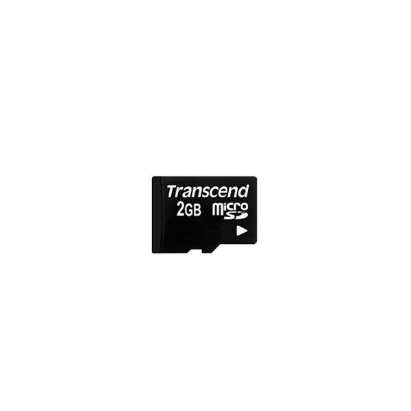 Transcend TS2GUSD, 2 GB, MicroSD, NAND, 20 MB/s, 13 MB/s, Schwarz