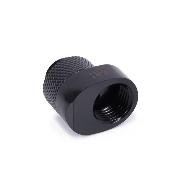 Alphacool Eiszapfen 8mm Versatzstück drehbar G1/4 AG auf G1/4 IG - black, Schlauchanschluss, Schwarz, 1/4 Zoll, 22,5 mm, 24 mm, 18,5 mm