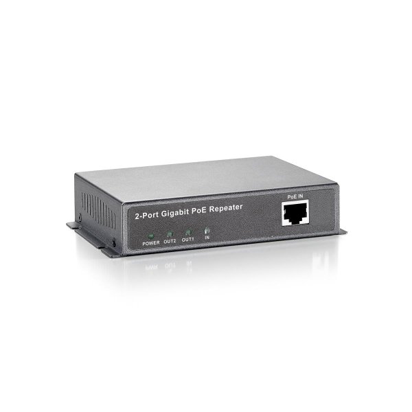 LevelOne Gigabit PoE Repeater, 2 Ports, Kaskadier, Netzwerk-Repeater, 100 m, 1000 Mbit/s, Voll, Halb, 10/100/1000Base-T(X), IEEE 802.3x