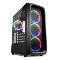 Sharkoon TK5M RGB ATX, Desktop, PC, Schwarz, ATX, micro...