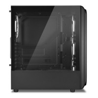 Sharkoon TK5M RGB ATX, Desktop, PC, Schwarz, ATX, micro ATX, Mini-ITX, Metall, Kunststoff, Gehärtetes Glas, Multi