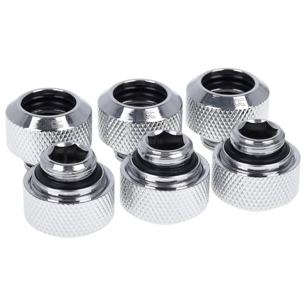 Alphacool 17376, Anpassung, Messing, Silber, 1/4", 21 mm, 21 mm