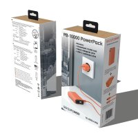 RealPower PB-10000, 10000 mAh, Lithium Polymer (LiPo), 22,5 W, Orange