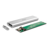 Lindy 43332, SSD-Gehäuse, M.2, SATA, USB Anschluss, Silber