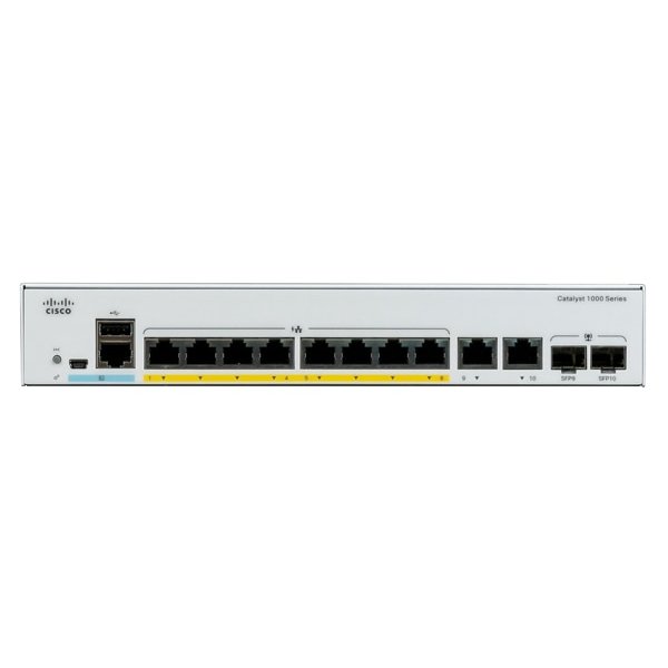 Cisco Catalyst C1000-8T-2G-L, Managed, L2, Gigabit Ethernet (10/100/1000), Vollduplex