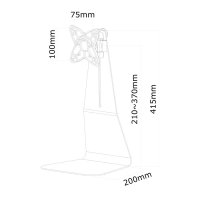 Neomounts Monitor-Tischhalterung, Freistehend, 10 kg, 25,4 cm (10"), 68,6 cm (27"), 100 x 100 mm, Schwarz