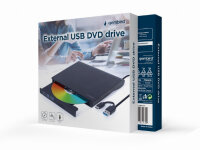 Gembird DVD-USB-03, Schwarz, Vorderseite, Horizontal, China, DVD±RW, USB Typ-C